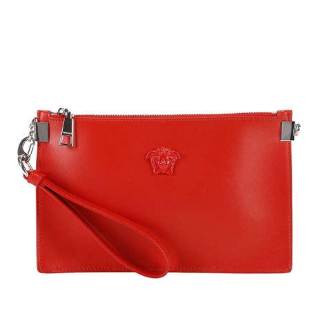 versace collection red cloutch|Versace handbags.